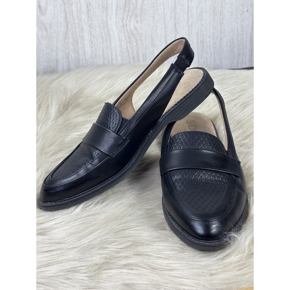 SOUL Naturalizer Black Slingback Loafers